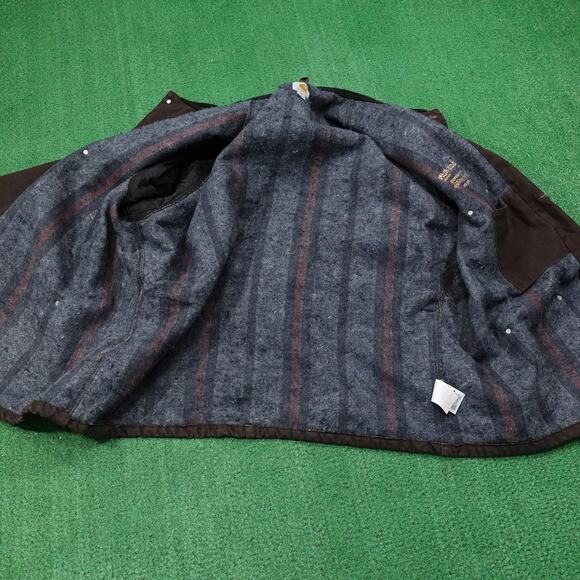 Carhartt Coat Mens 3XL Dark Brown Chore Blanket Lined Corduroy Collar C02 DKB - Picture 9 of 12